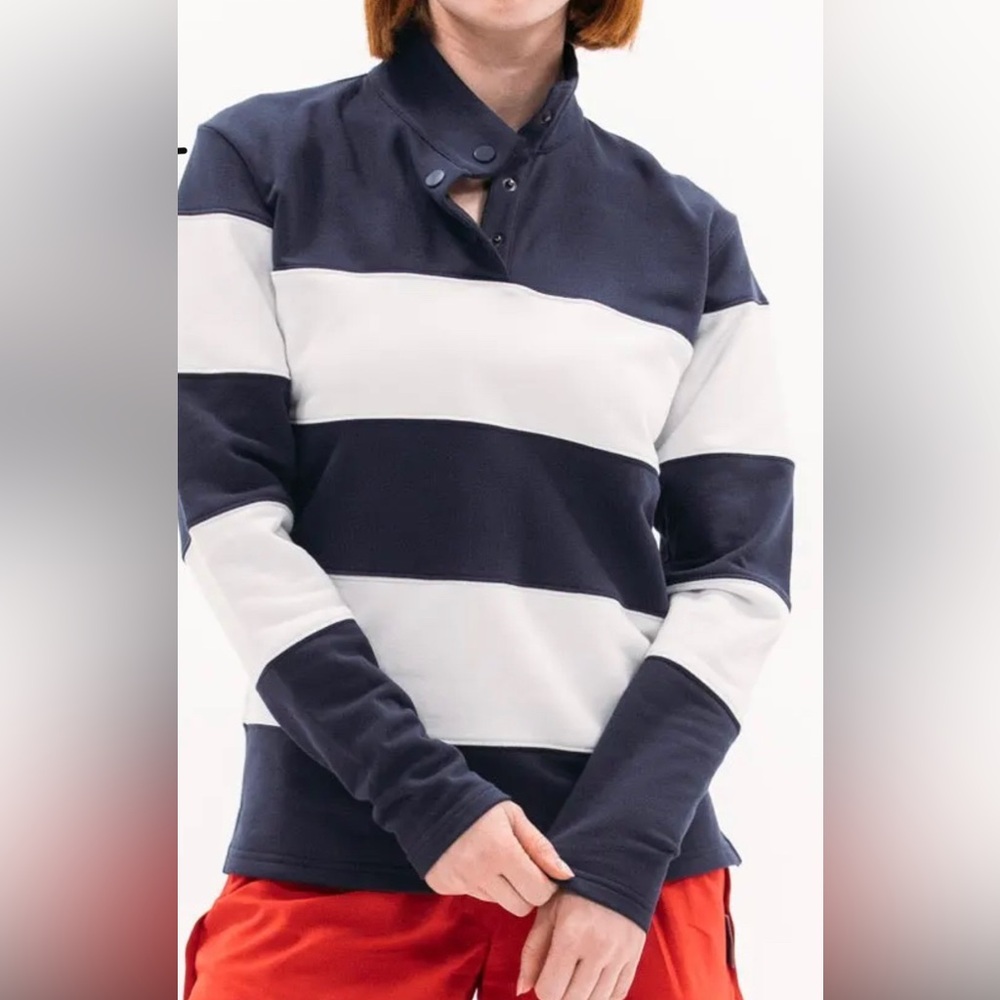 NWT Foray Golf Striped Rugby Pullover size XS